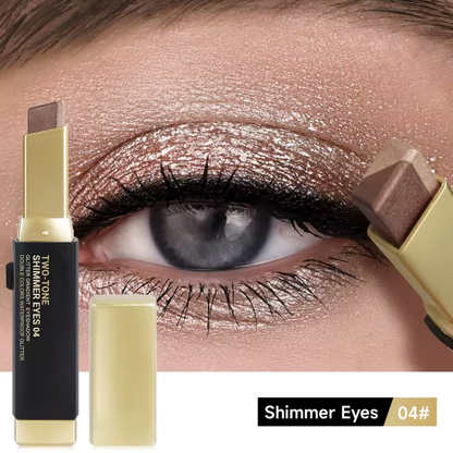 Double Color Eyeshadow Stick Glitter Highlight Shadow Stick Eye Makeup Waterproof Lasting Shimmer Metallic Eyeshadow Makeup