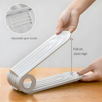 Durable Adjustable Shoes Rack Double layer Space Saving Shoes Organizer Orderly Organization Shoe Slots Organizer