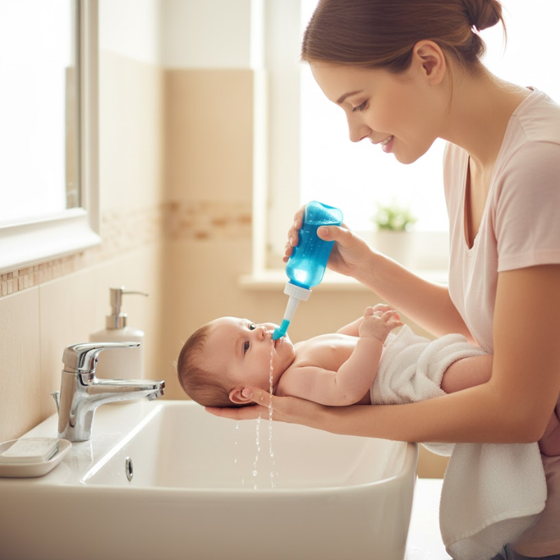 300ml Nasal Wash Cleaner Baby Spray Aspirator Syringe Nasal Wash Baby Irrigator Bottle Sink Rhinitis Treatment Device