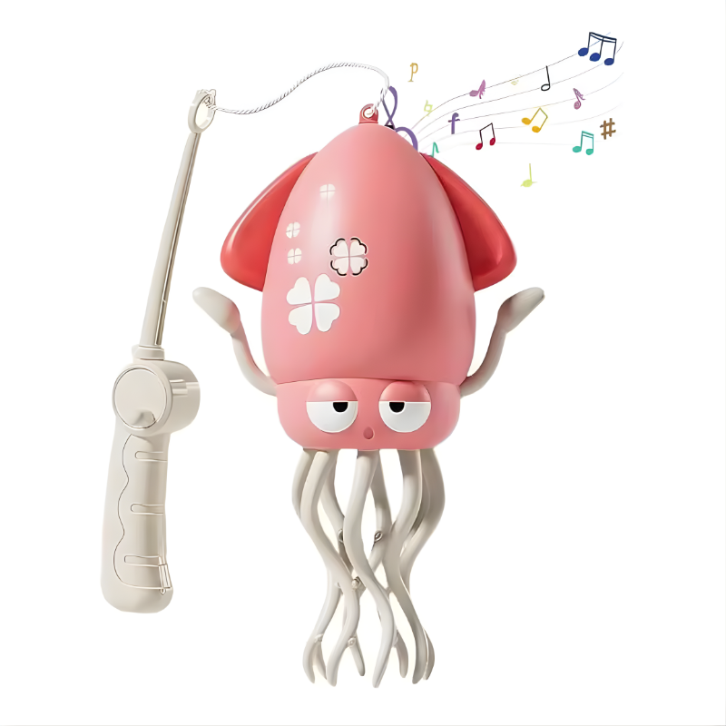Electric Dancing Squid Auto-Sensing Obstacle Avoidance Electronic Pet with Music and Light Rechargeable Interactive Toy Gifts