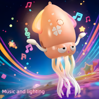 Electric Dancing Squid Auto-Sensing Obstacle Avoidance Electronic Pet with Music and Light Rechargeable Interactive Toy Gifts