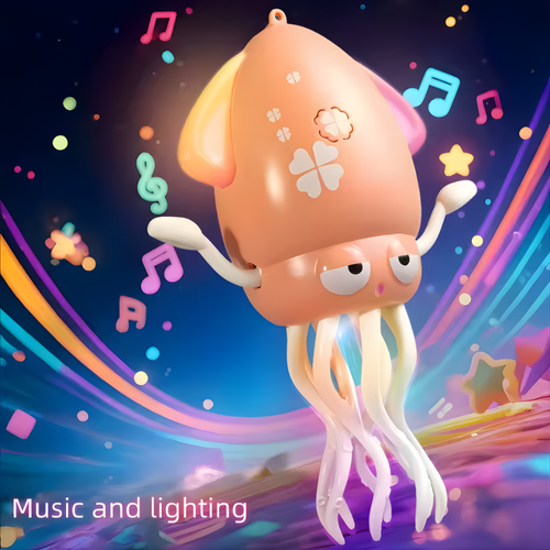 Electric Dancing Squid Auto-Sensing Obstacle Avoidance Electronic Pet with Music and Light Rechargeable Interactive Toy Gifts