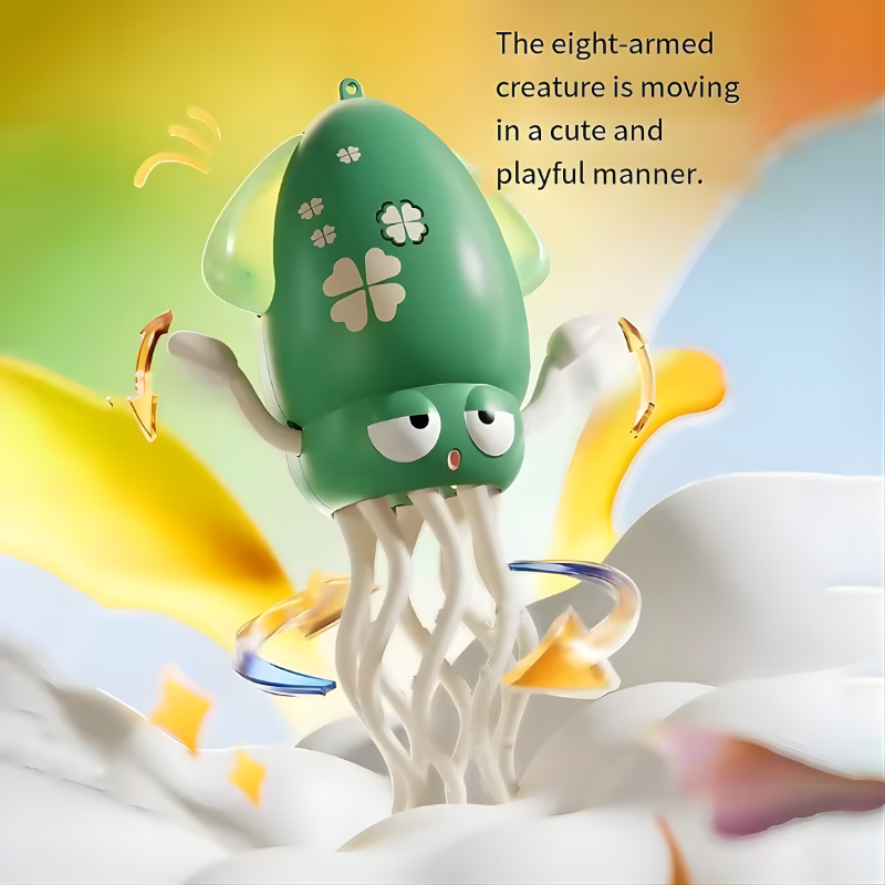 Electric Dancing Squid Auto-Sensing Obstacle Avoidance Electronic Pet with Music and Light Rechargeable Interactive Toy Gifts