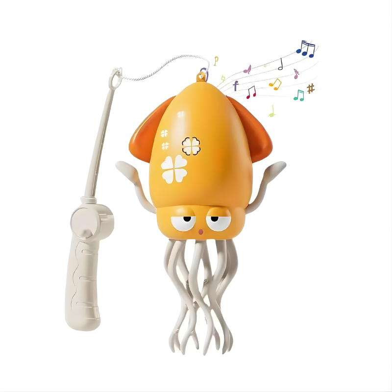 Electric Dancing Squid Auto-Sensing Obstacle Avoidance Electronic Pet with Music and Light Rechargeable Interactive Toy Gifts