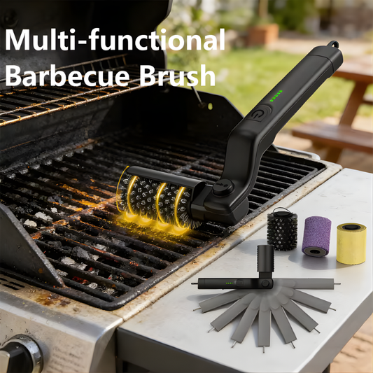  Electric Grill Cleaning Brush Rotary BBQ Cleaner Tool 3-Speed 2600mAh Cordless Rechargeable Adjustable Angle Gifts for Men/Dad