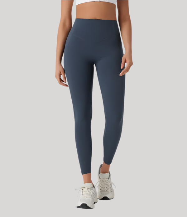 Seamless High Waist Sports Pants, Peach Hip Lift Back, V-Fold, Fitness Pants