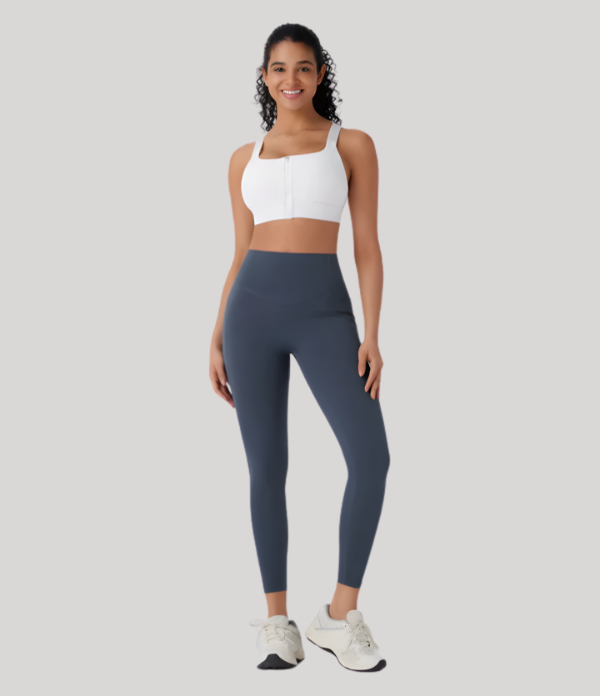 Seamless High Waist Sports Pants, Peach Hip Lift Back, V-Fold, Fitness Pants