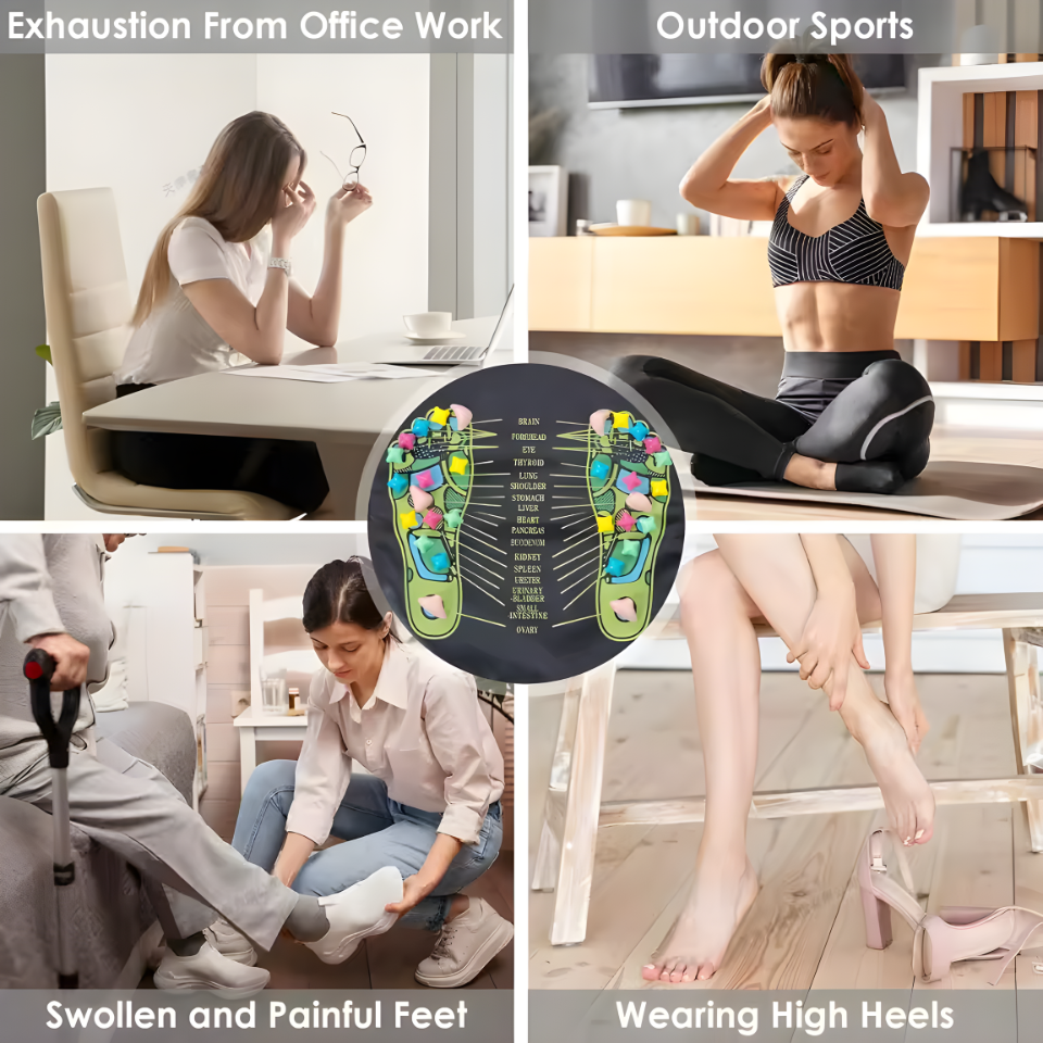 Fingerpressure Board Foot Foot Massage Pad Health Walk Foot Pressure Board Foot Massage Pad Relief Pain Relax Massage Pad