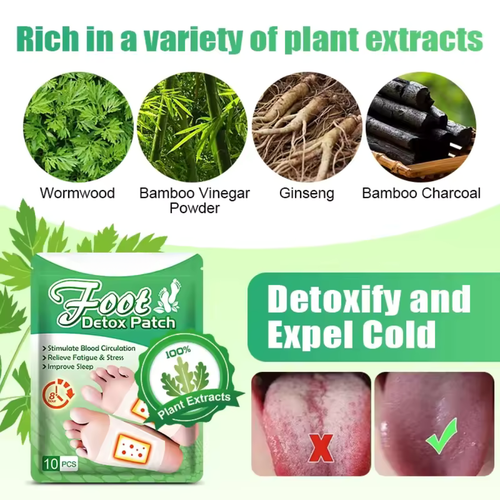 10-60PCS Foot Detox Patch Cleansing Toxins Natural Feet Care Sticker Relieve Stress Detoxification Help Sleep Keep Beauty Health