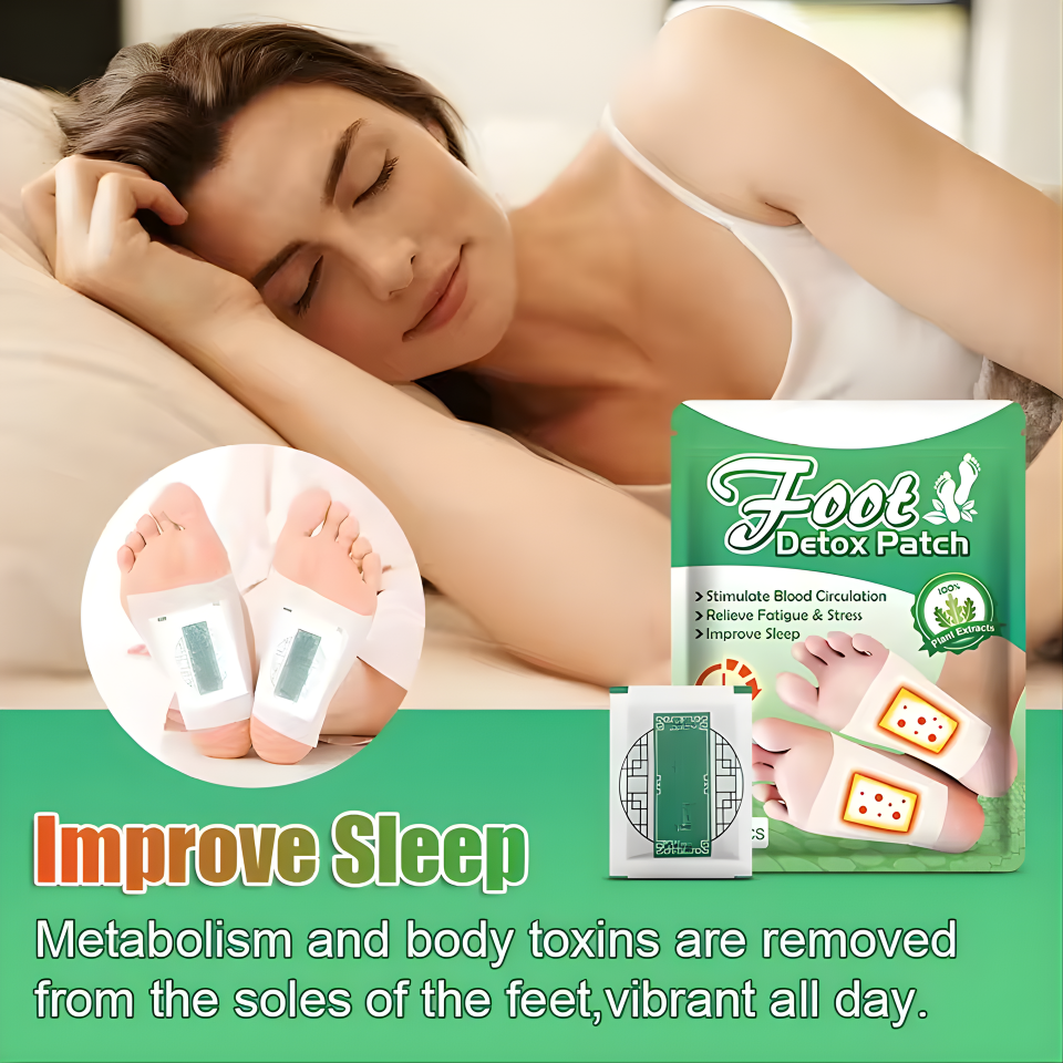 10-60PCS Foot Detox Patch Cleansing Toxins Natural Feet Care Sticker Relieve Stress Detoxification Help Sleep Keep Beauty Health