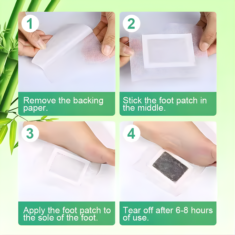 10-60PCS Foot Detox Patch Cleansing Toxins Natural Feet Care Sticker Relieve Stress Detoxification Help Sleep Keep Beauty Health