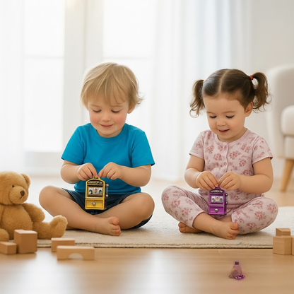 Fruit Slot Machine Keychain Lucky Charm Jackpot Keychains Mini Casino Pendant Bag Charm Novelty Gifts for Kids Adults