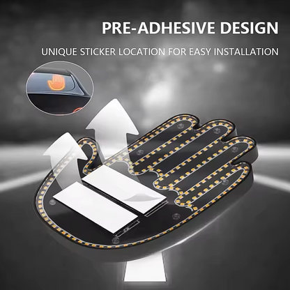 Aurece - Funny Car Middle Finger LED Light with Remote, Road Rage Signal, Brake Warning, Car Accessory