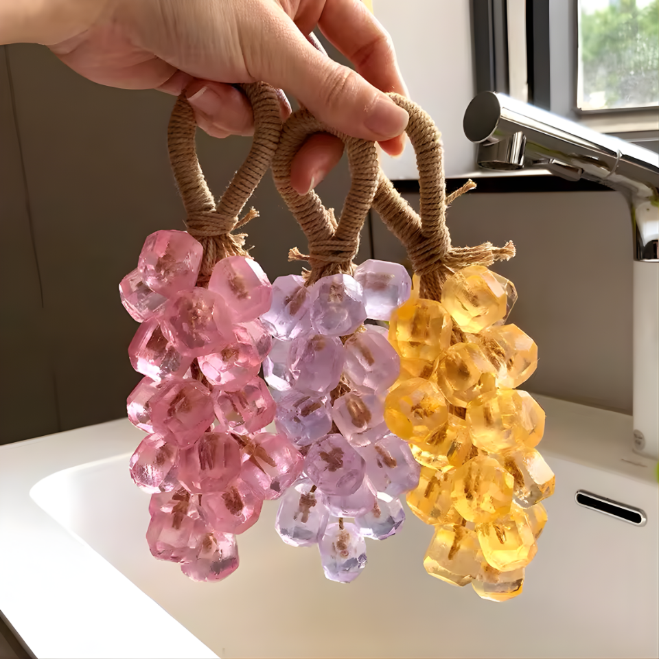 Grape Handmade Soap Natural DIY Crystal Soap Fruit Aroma Scented Soap Creative Gift For Home Fragrance Friend Gift Bathroom