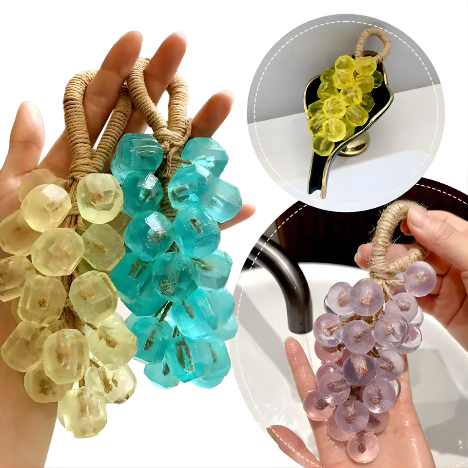 Grape Handmade Soap Natural DIY Crystal Soap Fruit Aroma Scented Soap Creative Gift For Home Fragrance Friend Gift Bathroom