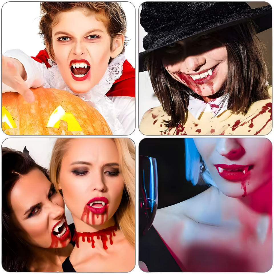 Halloween Decorations Vampire Teeth Dentures Halloween Cosplay Zombie Teeth Small Tiger Teeth Vampire Fangs Party Tooth Props