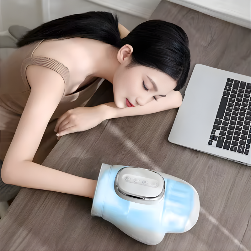 Hand Massager with Airbag Compression Finger Wrist Palm Massage Machine Vibration Glove for Hand Muscle Relax Gift for Men Women