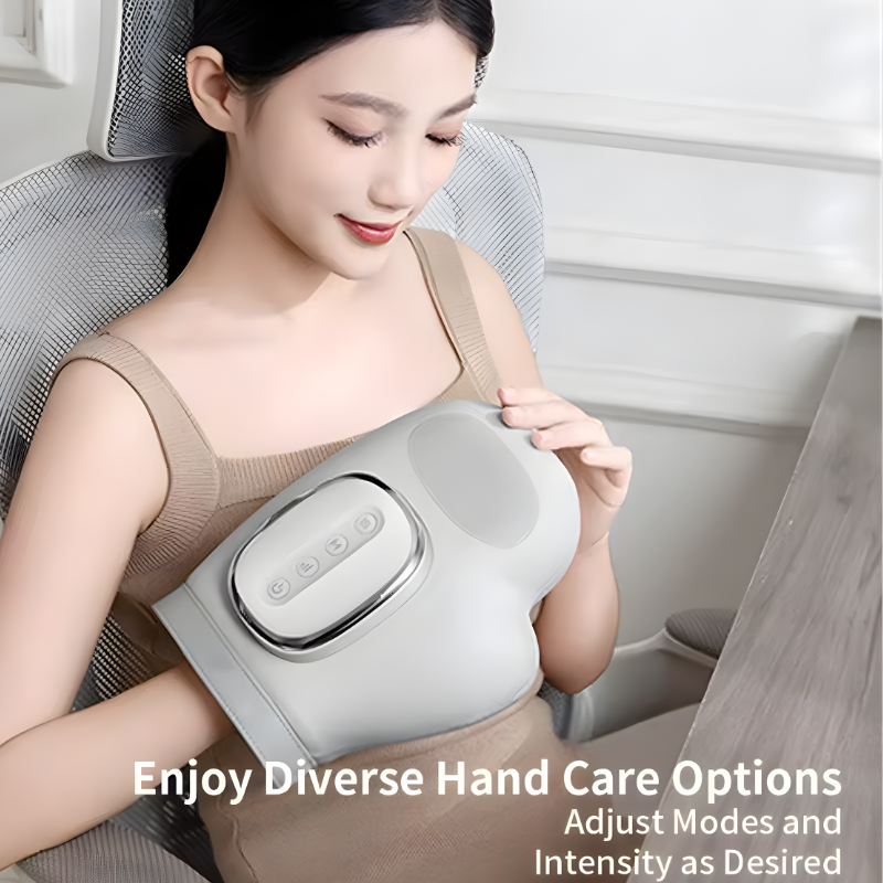 Hand Massager with Airbag Compression Finger Wrist Palm Massage Machine Vibration Glove for Hand Muscle Relax Gift for Men Women