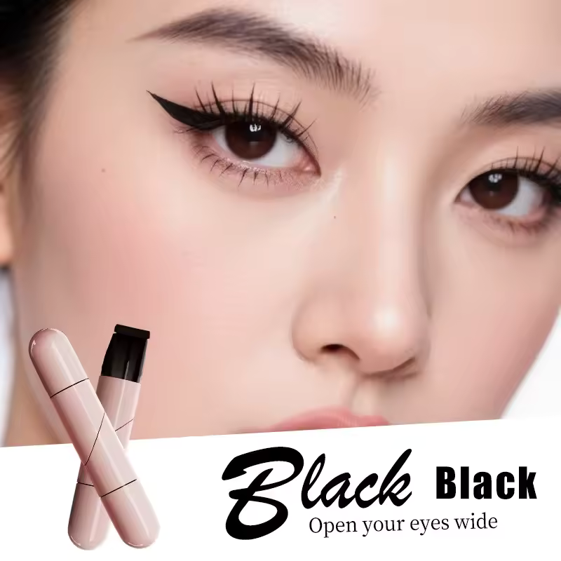 Heart-shaped Double Head Stamp Eyeliner Pen Long-Lasting Waterproof Non-smudging Novice Brown Black Eyeliner for Bold Eye Makeup