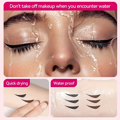 Heart-shaped Double Head Stamp Eyeliner Pen Long-Lasting Waterproof Non-smudging Novice Brown Black Eyeliner for Bold Eye Makeup