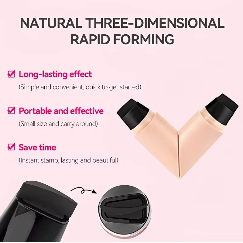 Heart-shaped Double Head Stamp Eyeliner Pen Long-Lasting Waterproof Non-smudging Novice Brown Black Eyeliner for Bold Eye Makeup