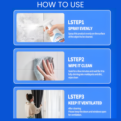 Highly Effective Mould Removal Spray 240ml Multifunctional Anti Mold Agent For White Walls