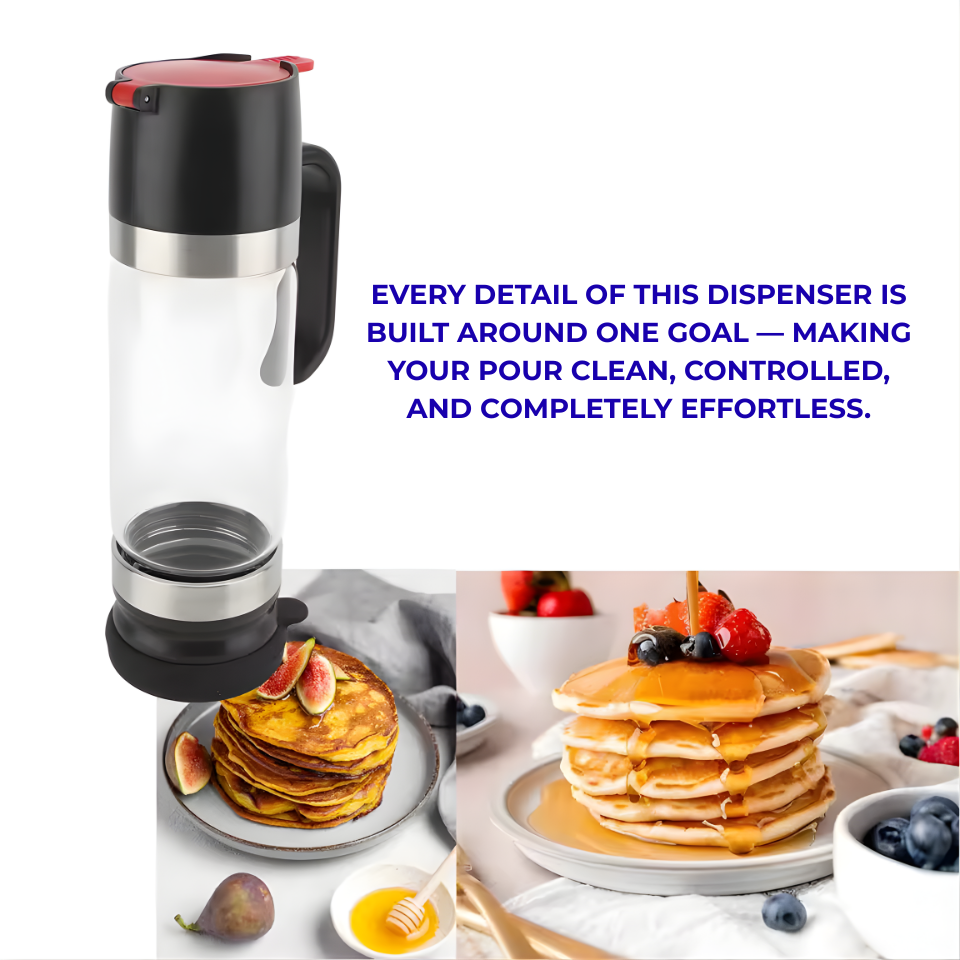Honey Pot Anti Drip Syrup Dispenser Glass Honey Dispenser Pot 350ml Gentle Press Use Multipurpose Removable Top Cover for Home