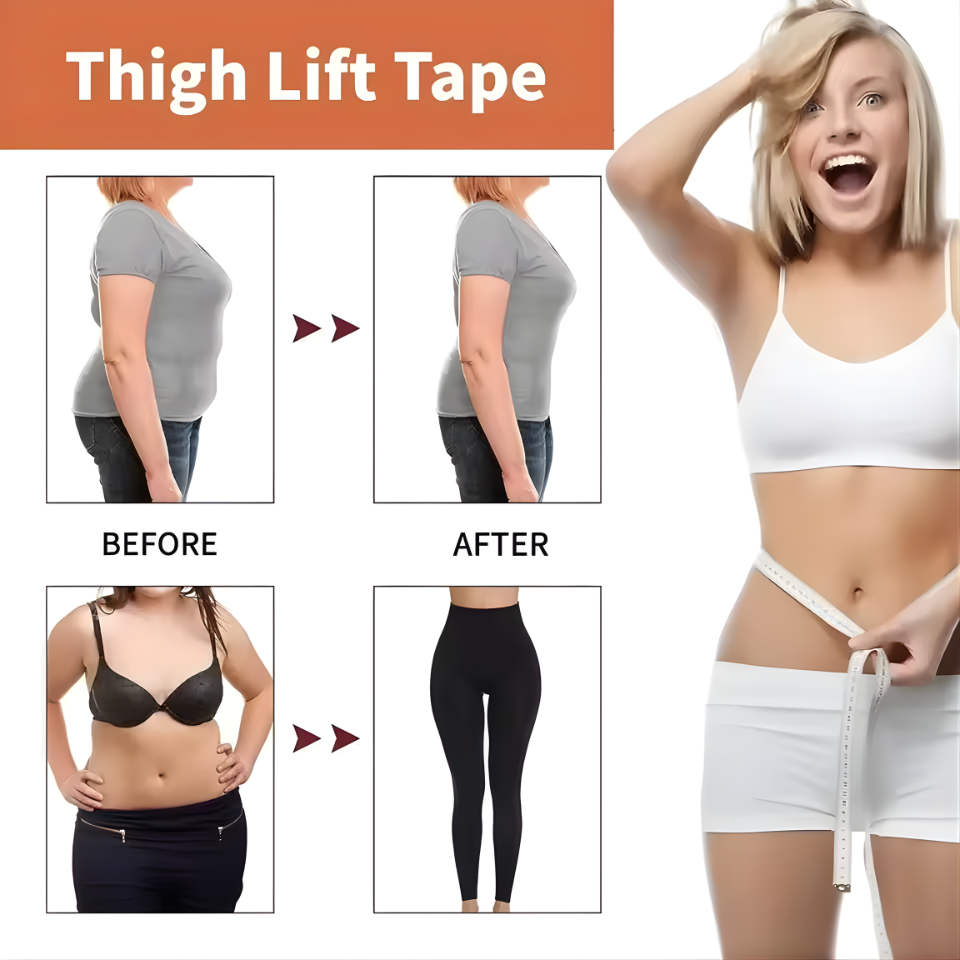 Hot Invisible Thigh Lift Tape Waterproof Sweat-Proof Lift and Glow Patches Body Tape for Stomach Thighs Arms