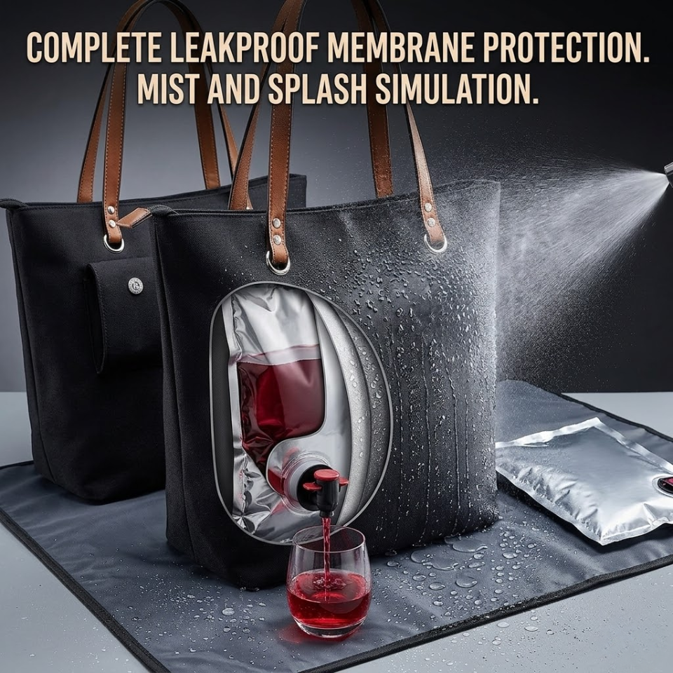 Hot Wine Tote Bag, Beach Cooler For Travel Gift, Leakproof Insulated Purse Carrier With Spout Compartments