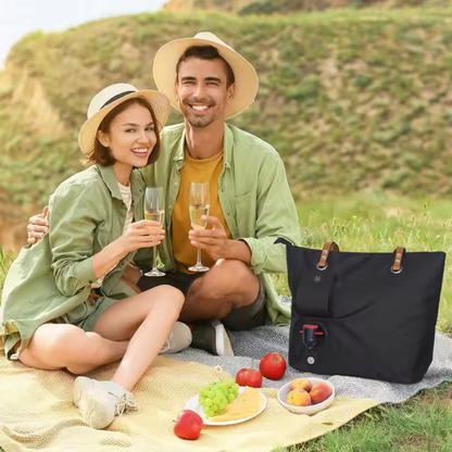 Hot Wine Tote Bag, Beach Cooler For Travel Gift, Leakproof Insulated Purse Carrier With Spout Compartments