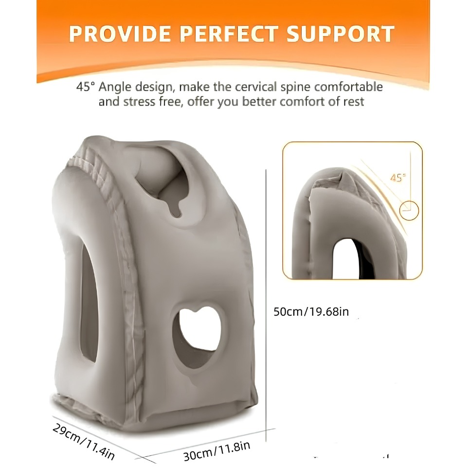 Inflatable Travel Pillow,Travel Accessories With Neck And Head Support, Travel Pillow For Long Haul Flights Cars Office Napping