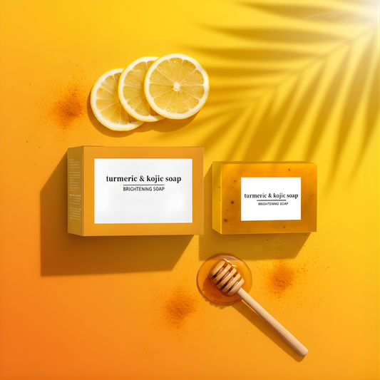 Kojic Acid Turmeric Soap Face Deep Cleaning Moisturizer Skin Care Handmade Lemon Soap