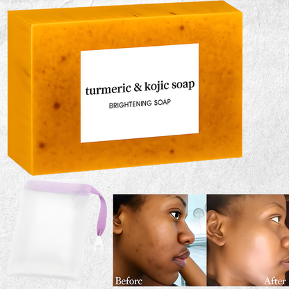 Kojic Acid Turmeric Soap Face Deep Cleaning Moisturizer Skin Care Handmade Lemon Soap