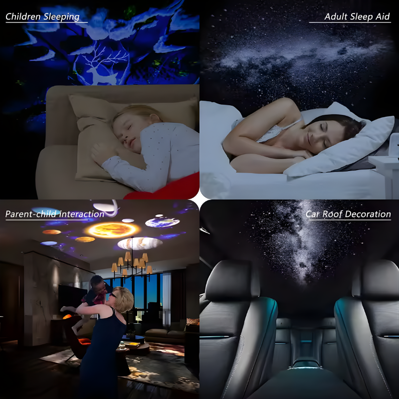 LED Night Light Galaxy Projector Starry Sky Projector 360° Rotate Planetarium Night Lamp For Room Decorative Children Kids Gift