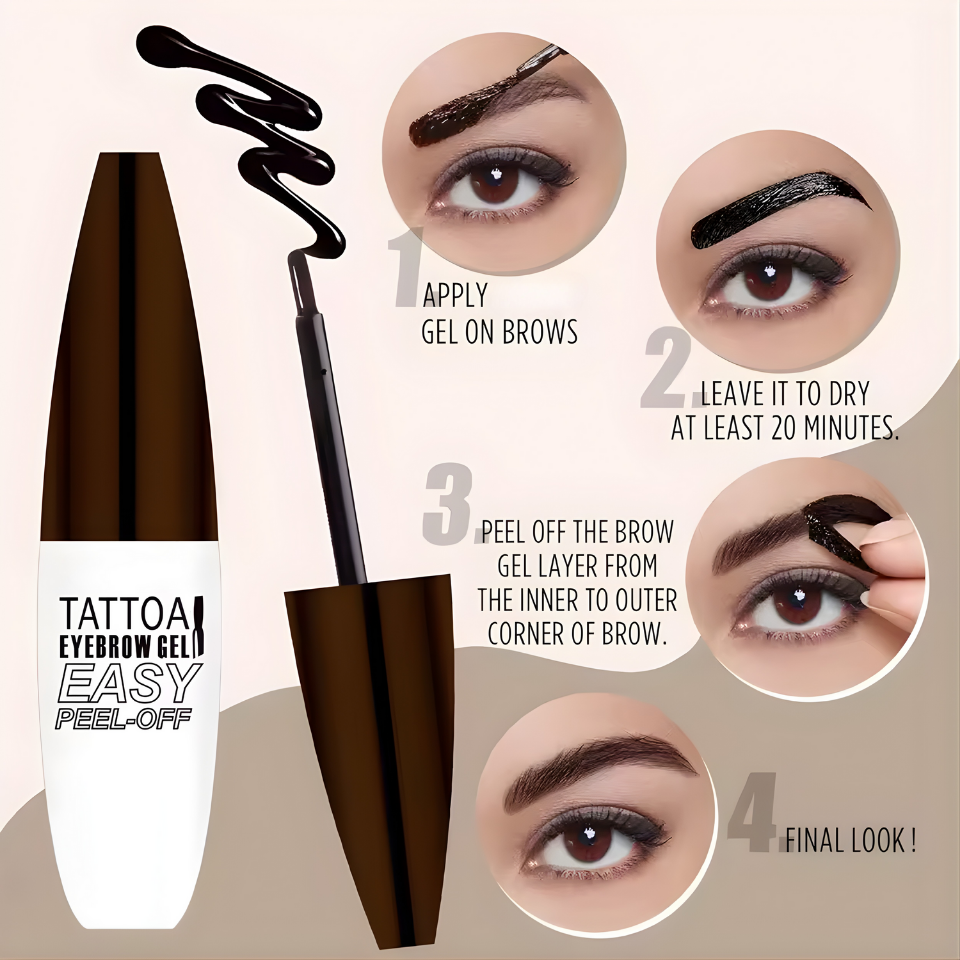 Lasting 3 Days Tattoo Easy Peel Off Eyebrow Gel Cream Types Long-Lasting Smudge-Proof Sweat Resistant Waterproof Cosmetics