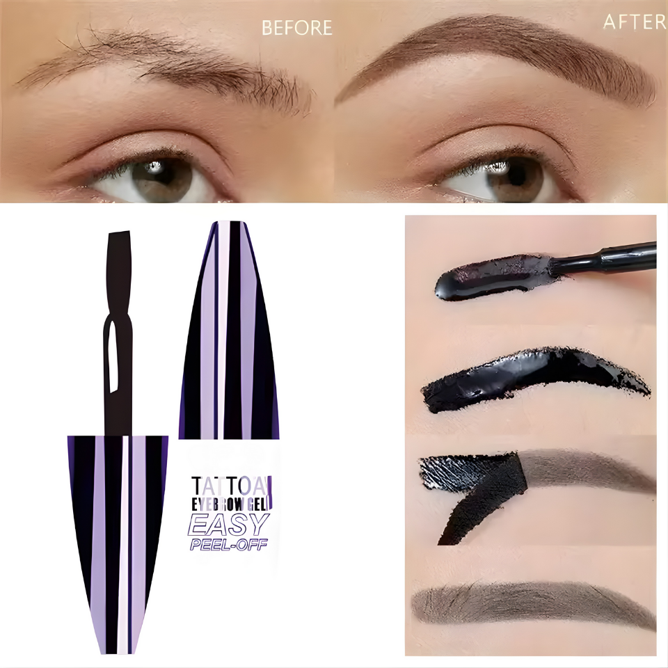 Lasting 3 Days Tattoo Easy Peel Off Eyebrow Gel Cream Types Long-Lasting Smudge-Proof Sweat Resistant Waterproof Cosmetics
