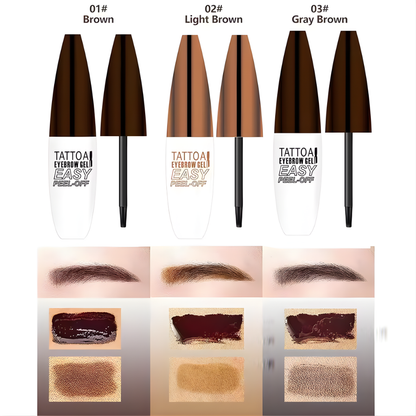 Lasting 3 Days Tattoo Easy Peel Off Eyebrow Gel Cream Types Long-Lasting Smudge-Proof Sweat Resistant Waterproof Cosmetics