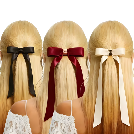 Magnetic Bow Hair Clip 2026 New Metal Design with Removable Ribbon Pain Free Hold Secure Grip for All Hair Types Easy To Use