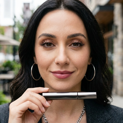 Waterproof Metallic Tube Mascara Black/Brown Silk Fiber Long Curling Non-Clumping Eyelash Extensions Spiral Makeup for Eyes