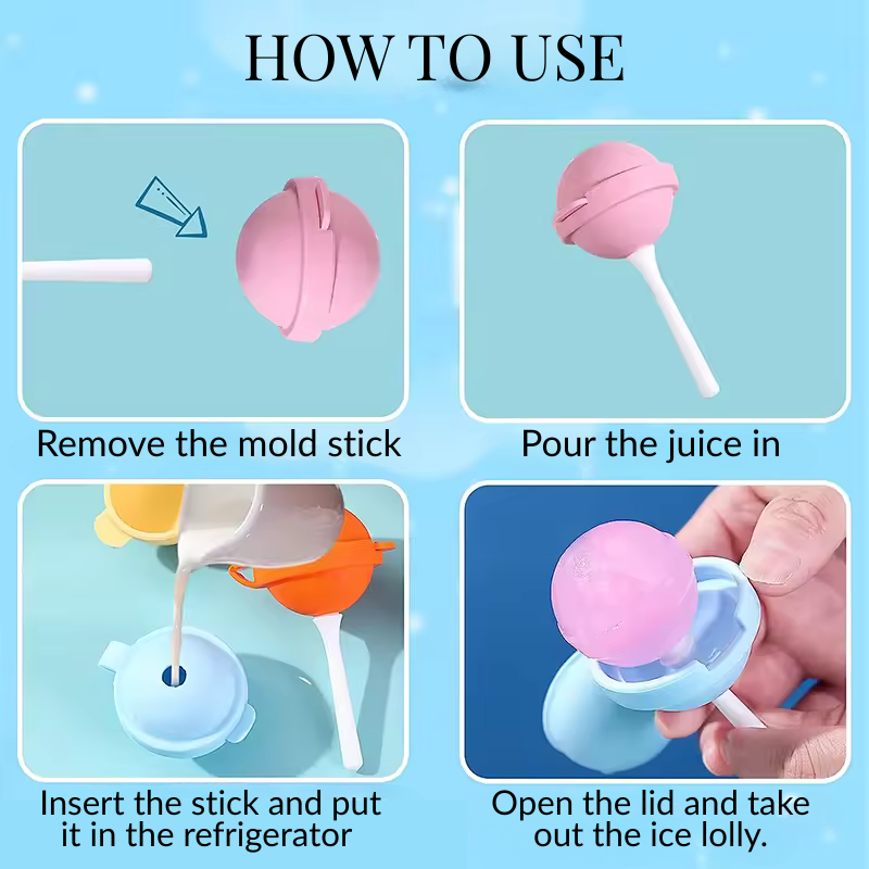  Mini Silicone Popsicle Mold DIY Ice Pop Mold Lollipop Ice Cream Maker Mold Baby Kids Popsicle Makers for Egg Bites 