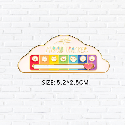 Mood Conversion Energy Brooch for Women Men My Social Battery Badge Expression Pins Brooches on Clothes