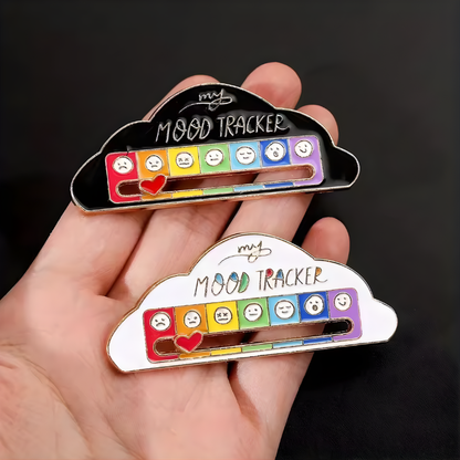 Mood Conversion Energy Brooch for Women Men My Social Battery Badge Expression Pins Brooches on Clothes