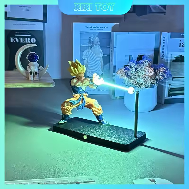 Rechargeable Dragon Ball Gogeta Lamp Gogeta Ligh Son Goku Light Lamp Model Kakarotto Kamehameha Wave Magnetic Ornament Anime