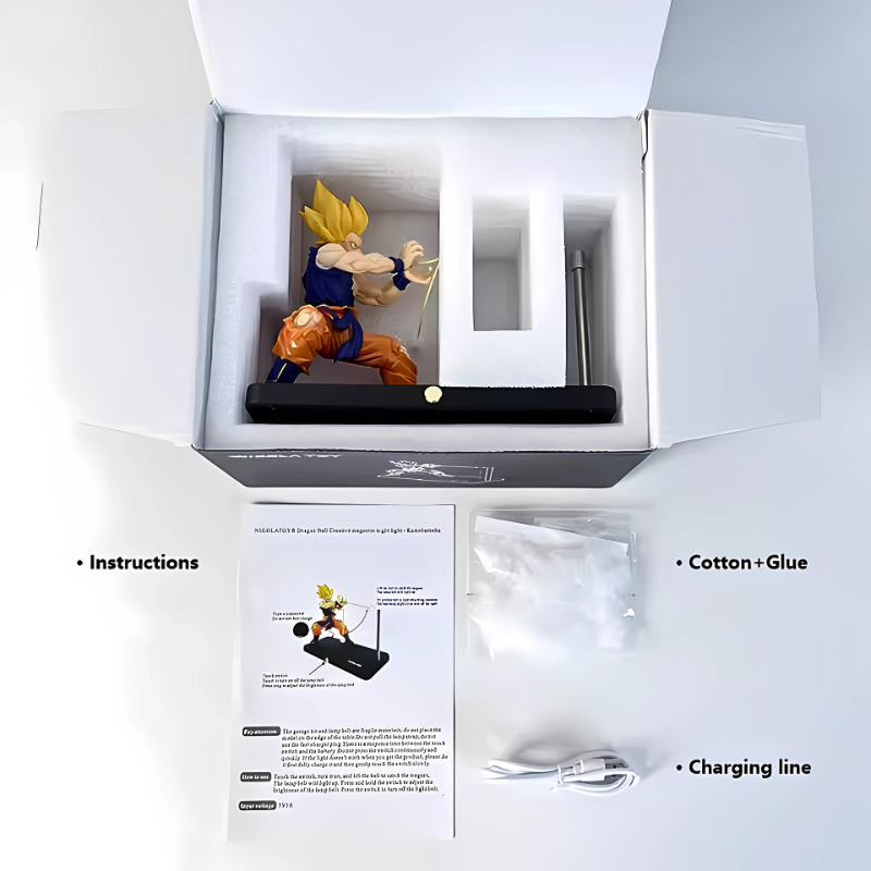 Rechargeable Dragon Ball Gogeta Lamp Gogeta Ligh Son Goku Light Lamp Model Kakarotto Kamehameha Wave Magnetic Ornament Anime