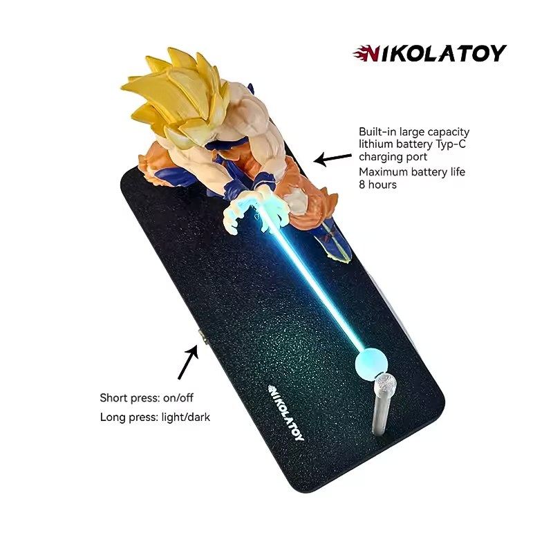 Rechargeable Dragon Ball Gogeta Lamp Gogeta Ligh Son Goku Light Lamp Model Kakarotto Kamehameha Wave Magnetic Ornament Anime
