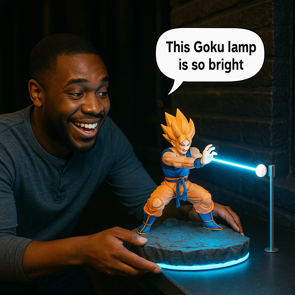 Rechargeable Dragon Ball Gogeta Lamp Gogeta Ligh Son Goku Light Lamp Model Kakarotto Kamehameha Wave Magnetic Ornament Anime