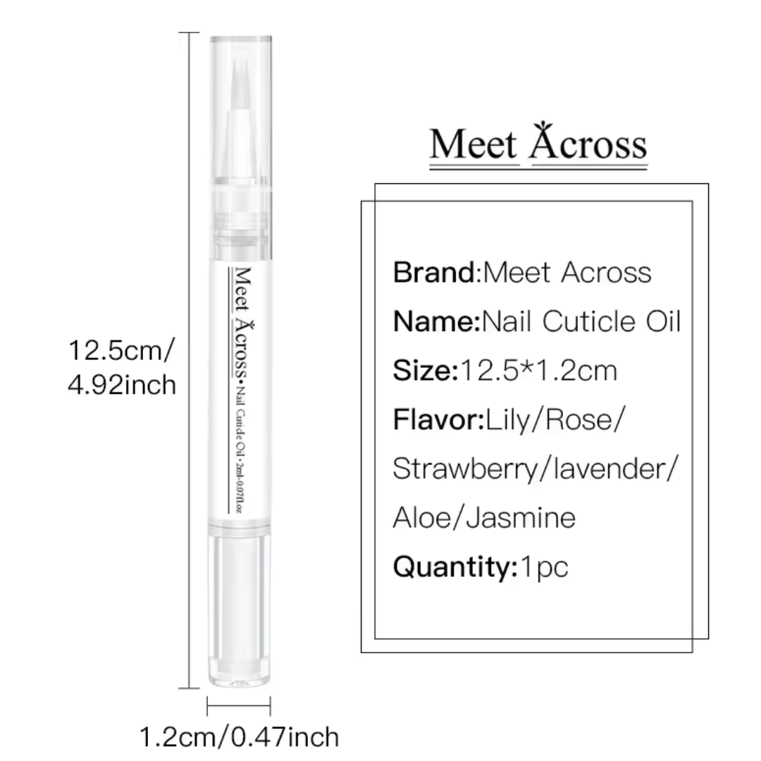 Nail Nutrition Oil Pen Nail Strengthener for Thin Nails And Growth 6 Smells Nail Treatment Cuticle Revitalizer Oil Manicure Nail