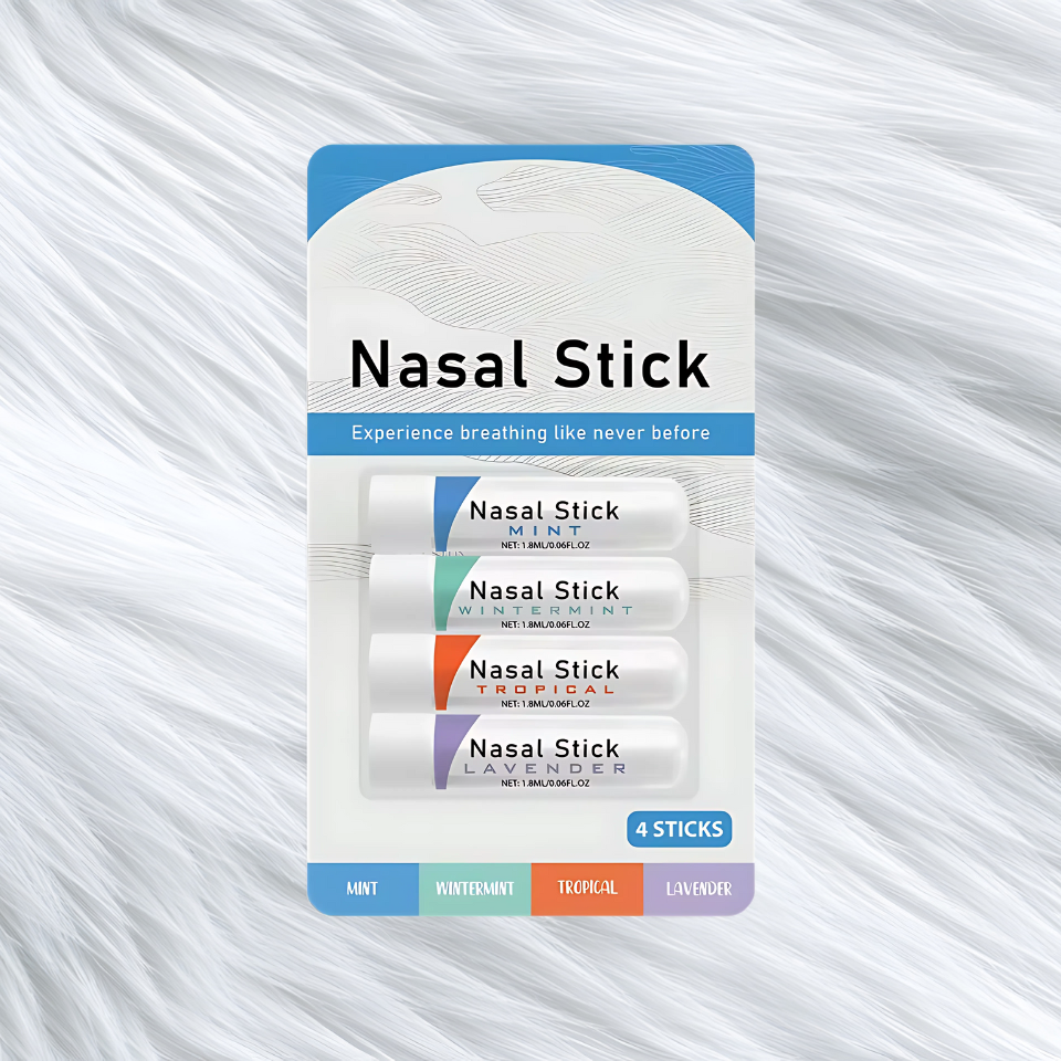 Cooling Nasal Inhaler Stick, Aromatherapy Oil Blend for Clear Breathing, Energy & Focus