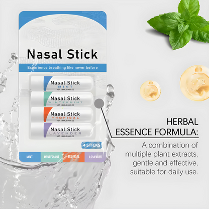 Cooling Nasal Inhaler Stick, Aromatherapy Oil Blend for Clear Breathing, Energy & Focus