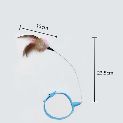 New product collar cat teaser self-entertainment cat toy neck collar feather bell cat toy pet supplies